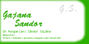 gajana sandor business card
